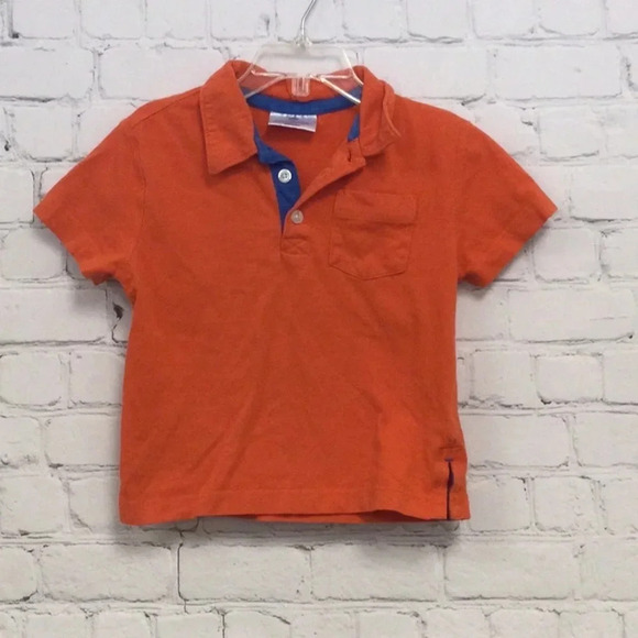Hanna Andersson 2T Orange Short Sleeve Polo Shirt - Picture 1 of 5